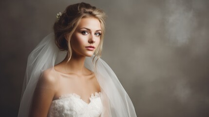 Minimalistic Bride with Superb Clean Image AI Generated