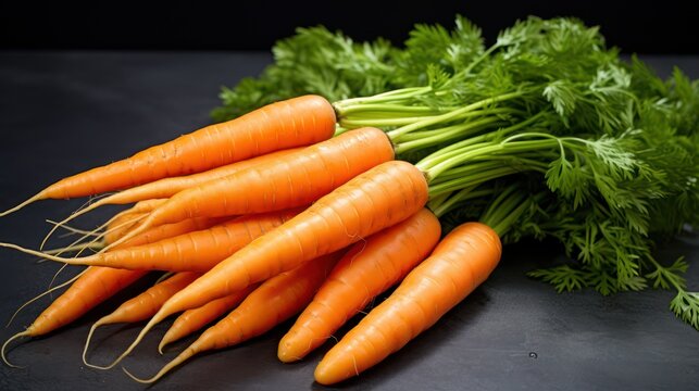 Fresh Carrots on Ground - Minimalistic and Clean Image AI Generated