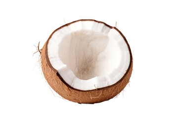 Ripe Coconut Whole 3D Illustration Isolated on Transparent Background