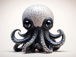 octopus on black background