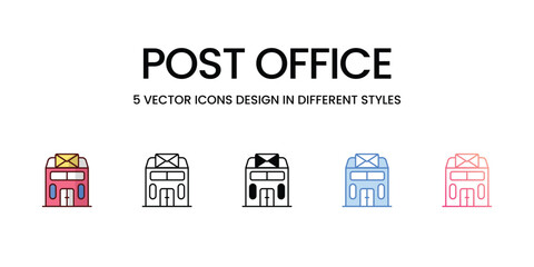 Post Office icon. Suitable for Web Page, Mobile App, UI, UX and GUI design.
