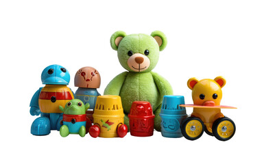 Amazing Different Children Toys Isolated on Transparent Background PNG.