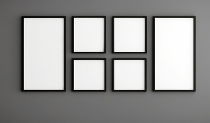 mockup frames on the wall 