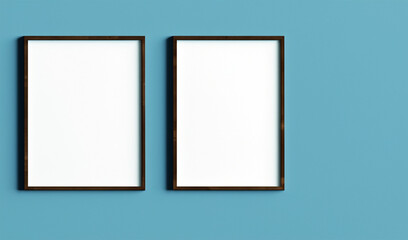 mockup frames on the wall 