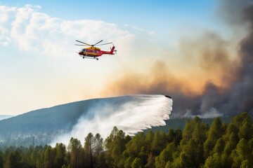 Fototapeta na wymiar Firefighting Helicopter