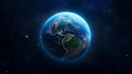 Crédence de cuisine en verre imprimé Pleine Lune arbre Space global planet earth globe