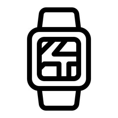 smartwatch line icon