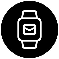 smartwatch glyph icon