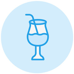 Cocktail Vector Icon Design Illustration
