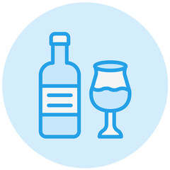 Wine bottle Vector Icon Design Illustration