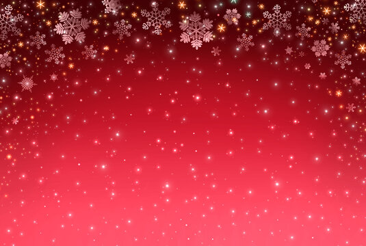 クリスマスイメージ背景素材　キラキラ　雪の結晶