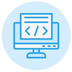 Coding Vector Icon Design Illustration