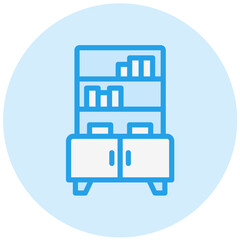 Bookshelf Vector Icon Design Illustration