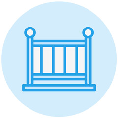 Baby Crib Vector Icon Design Illustration