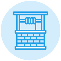 Water Well Vector Icon Design Illustration