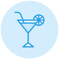 Cocktail Vector Icon Design Illustration