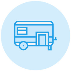 Travel trailer Vector Icon Design Illustration