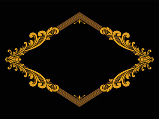 Gold Vintage Ornament Luxury Style