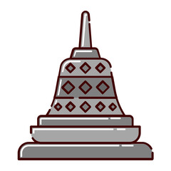 Borobudur Temple Icon - obrazy, fototapety, plakaty