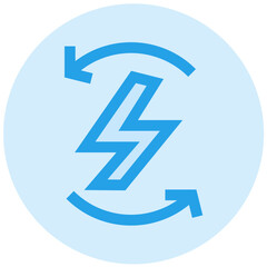 Electricity Recycling Vector Icon Design Illustration