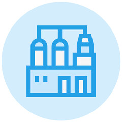 Gas Refinery Vector Icon Design Illustration