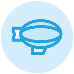 Flying Airship Vector Icon Design Illustration © Graphixs Art