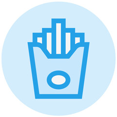 French Fries Vector Icon Design Illustration