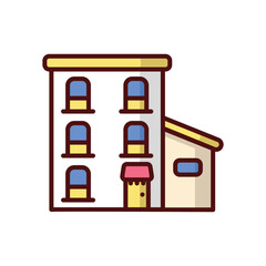 Apartments icon isolate white background vector stock illustration