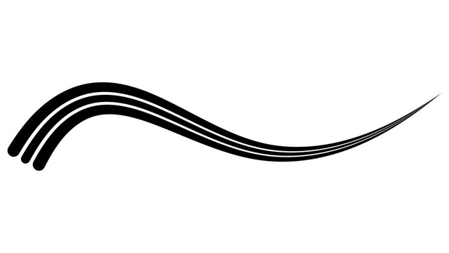 Line swash swish, curly calligraphy under squiggle, swoosh stroke