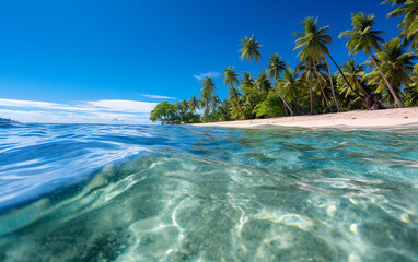 Fototapeta premium Tropical Paradise. Generative AI.