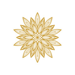 Fototapeta na wymiar Mandala Flower Stock Element Collection Set