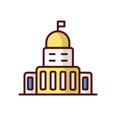 Government icon isolate white background vector stock illustration