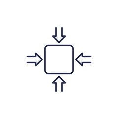 Obraz premium compact size icon, line vector