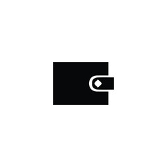 Wallet icon. Simple style bank deposit theme poster background symbol. Wallet brand logo design element. Wallet t-shirt printing. Vector for sticker.