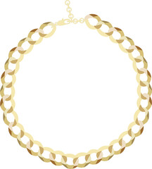 Gold chain necklace PNG 2023102801