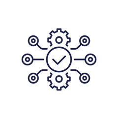 project execution line icon, vector