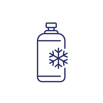freon line icon, refrigerant gas tank