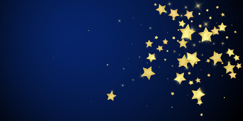 Naklejka premium Magic stars vector overlay. Gold stars scattered