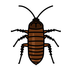 cockroach line icon