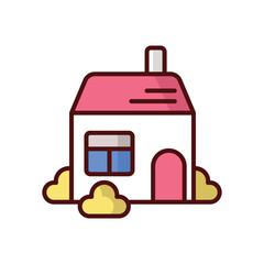 Home icon isolate white background vector stock illustration