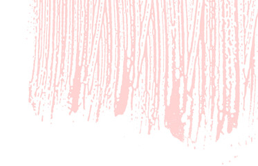 Grunge texture. Distress pink rough trace. Favorab