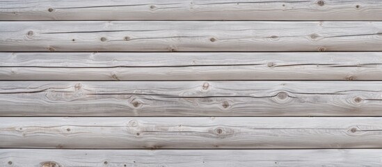 Wooden house fragment Log wall texture Light gray image