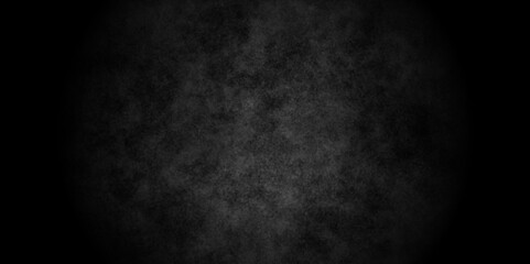 Abstract design with grunge black and white background . Old cement wall . scary dark texture of old paper parchment and .decorative plaster or concrete with vignette  paper texture design .Dark wall 