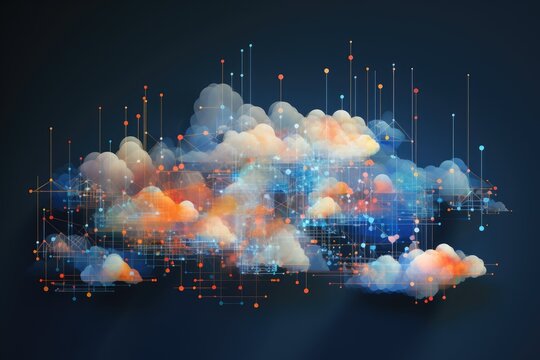 Multi-cloud strategy representation with overlapping clouds.