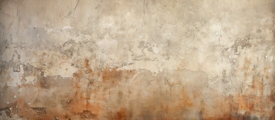 Fototapeta na wymiar Aged weathered wall with cracks spots stains Damaged antique backdrop