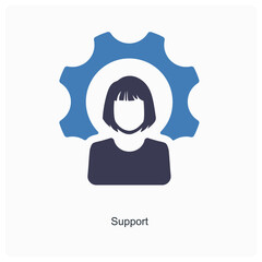 support and service icon concept