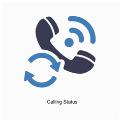 calling status and support icon concept