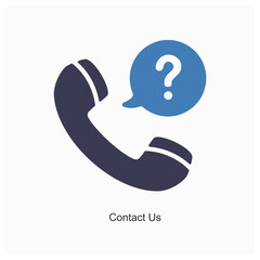 contact us and support icon concept