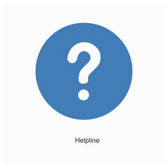Helpline and support icon concept