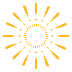 Fireworks line icon. Pyrotechnic salute sign. Carnival celebration lights symbol. Colorful thin outline concept. Vector 